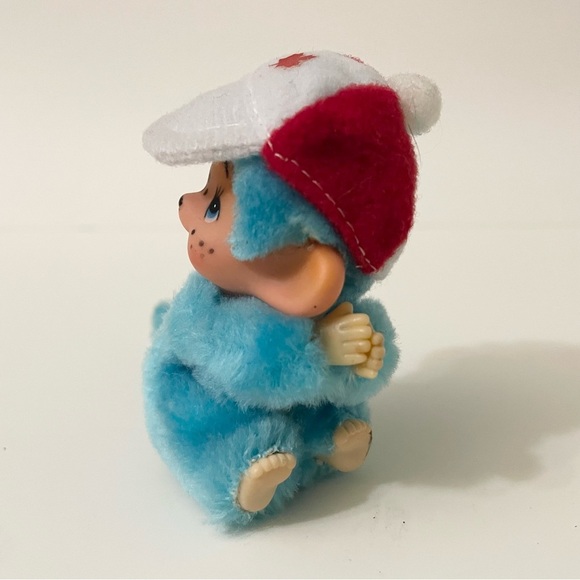 Vintage Monchichi Finger Hugger Monkey Mini Toy Canada Hat - Picture 5 of 16
